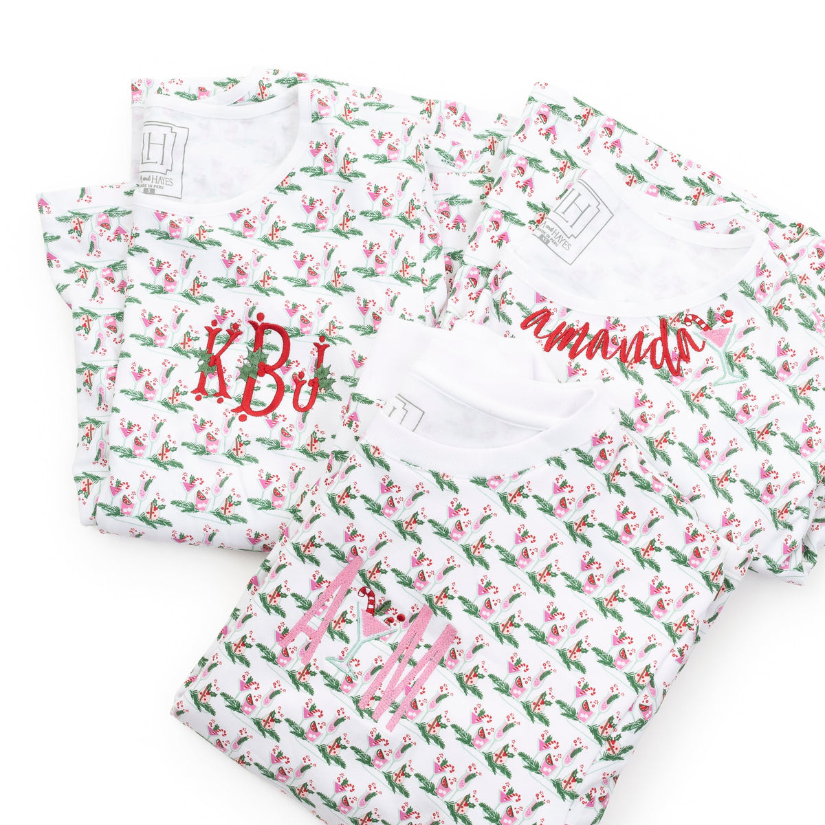 Janann Women's Sweatshirt Short Set Merry Little Cocktails