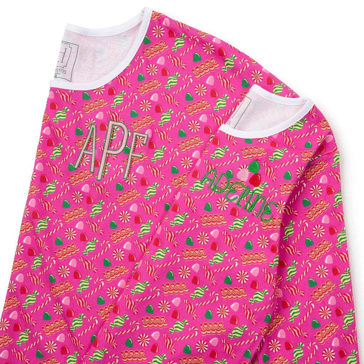 Anna Women's Longsleeve Short Set - Christmas Candy Pink