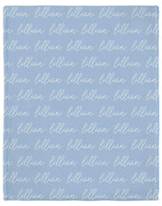 Lillian Blue Personalized Minky Blanket