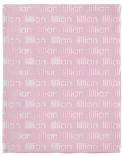 Lillian Pink Personalized Minky Blanket