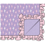 Lillian Ballerinas Bamboo Ruffle Toddler Blanket