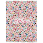 Lillian's Garden Personalized Minky Blanket