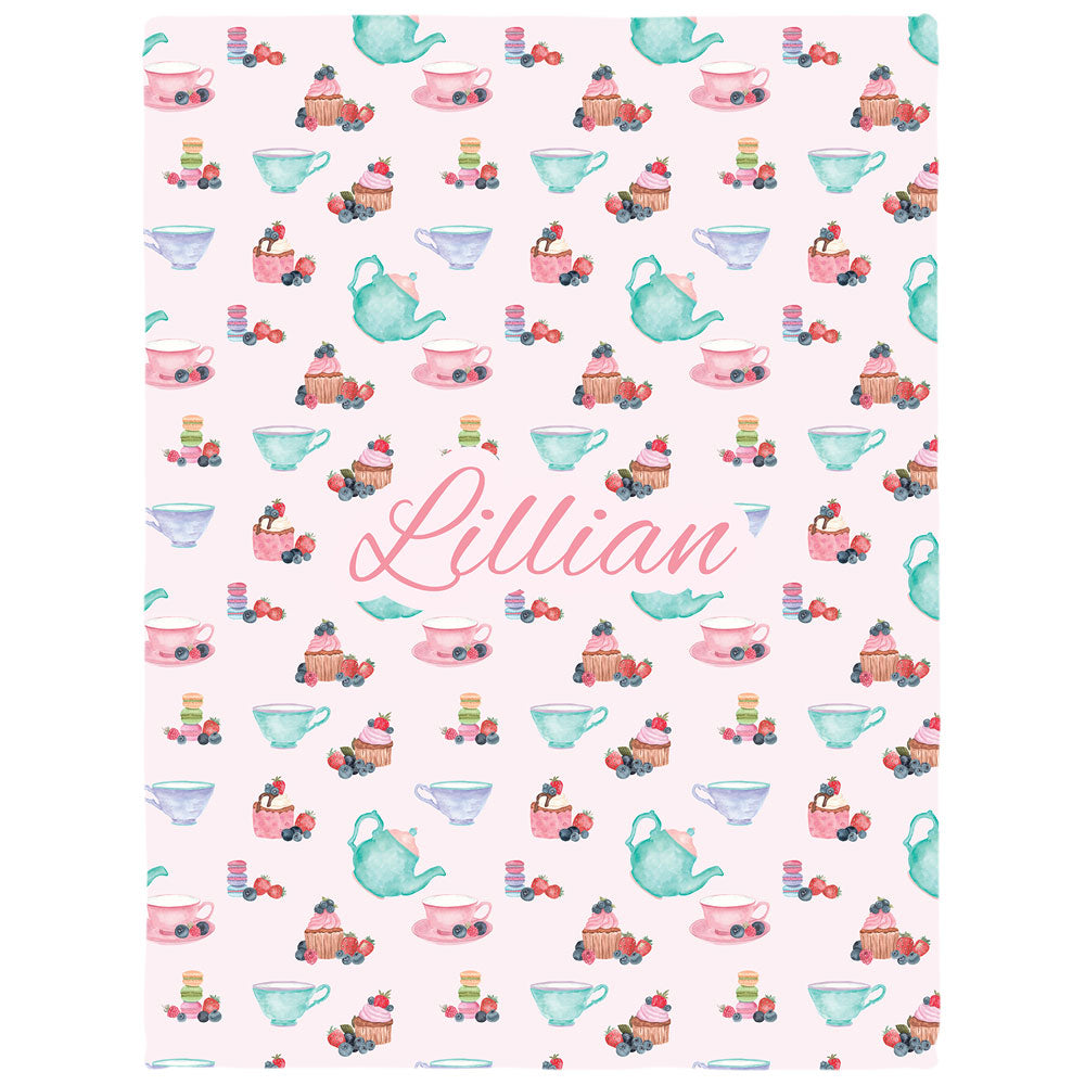 Lillian's Garden Personalized Minky Blanket