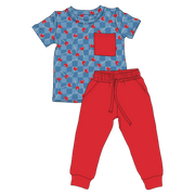 Lincoln Lollies Bamboo Pocket Tee & Jogger Set (pre-order)