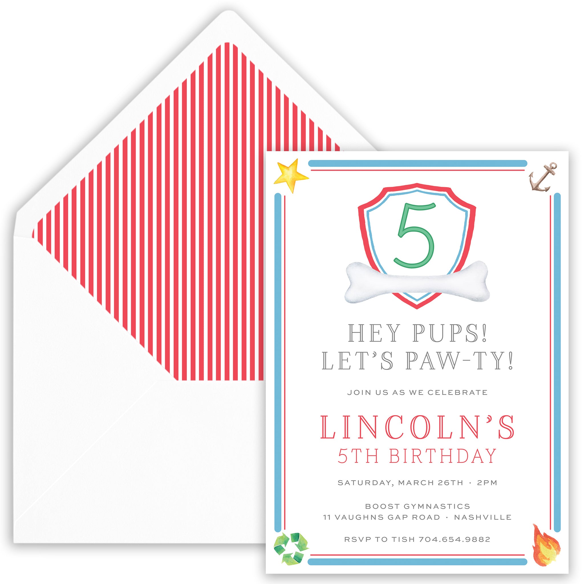 Party Pups Birthday Invitation