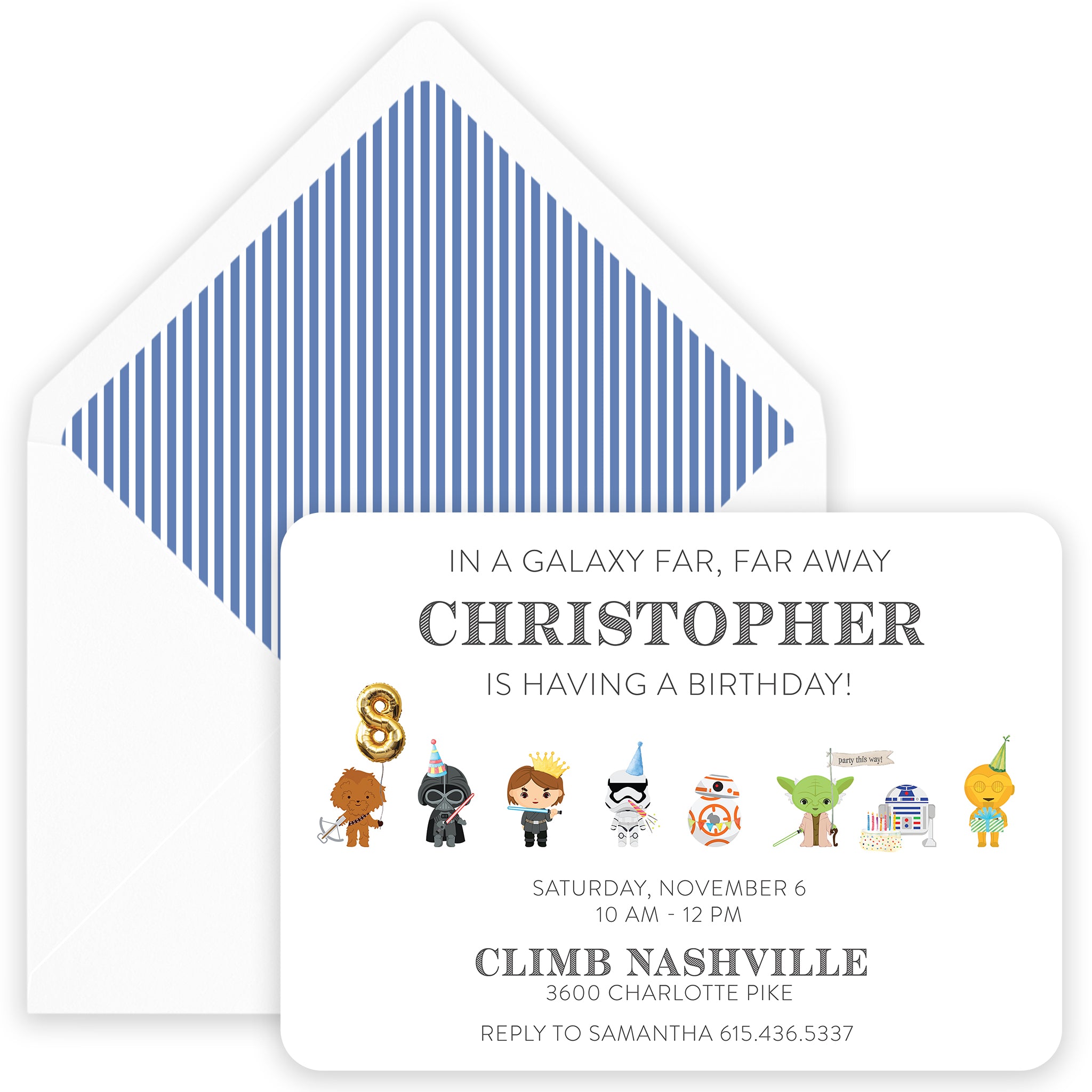 Young Jedi Birthday Invitation