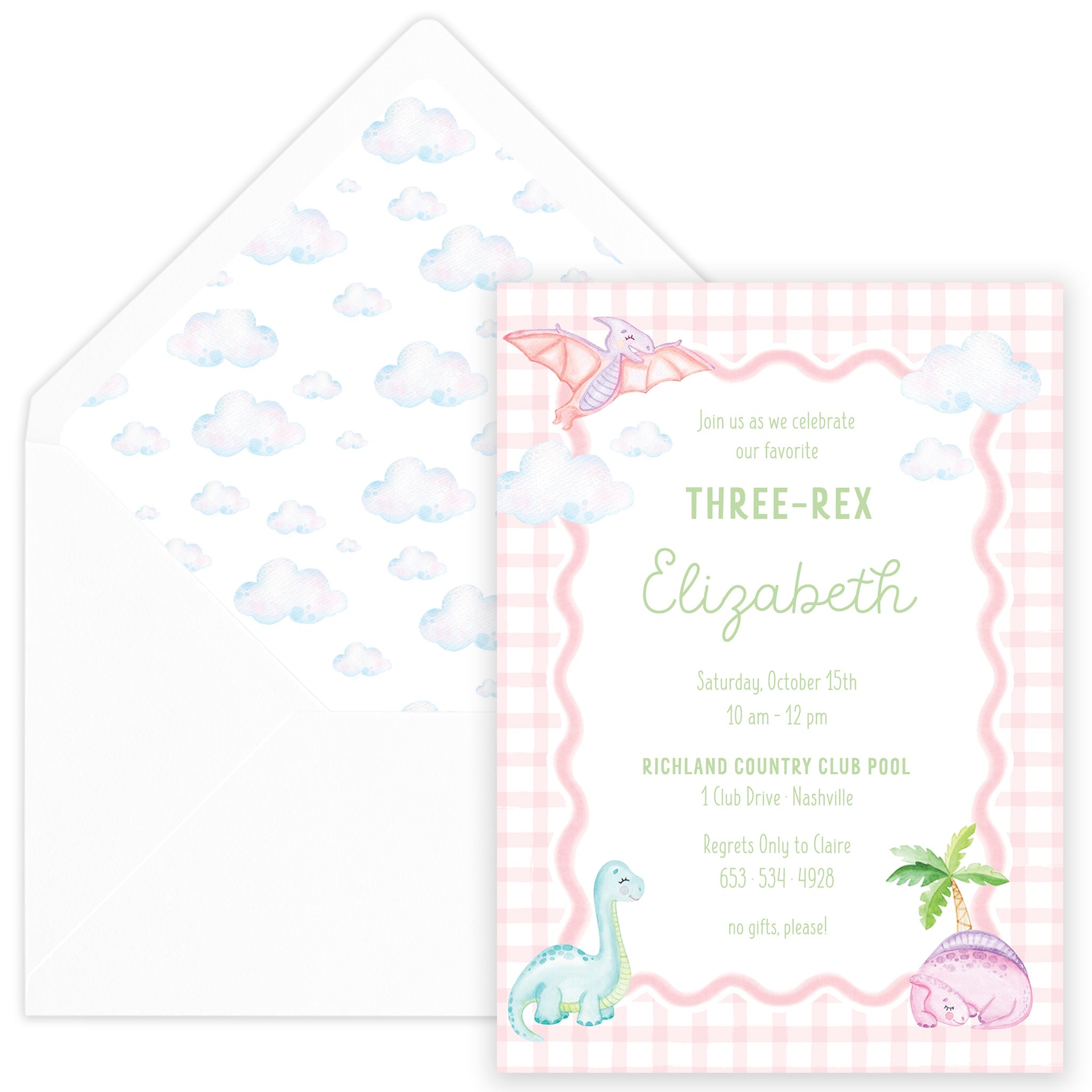 Dinosaur Birthday Invitation