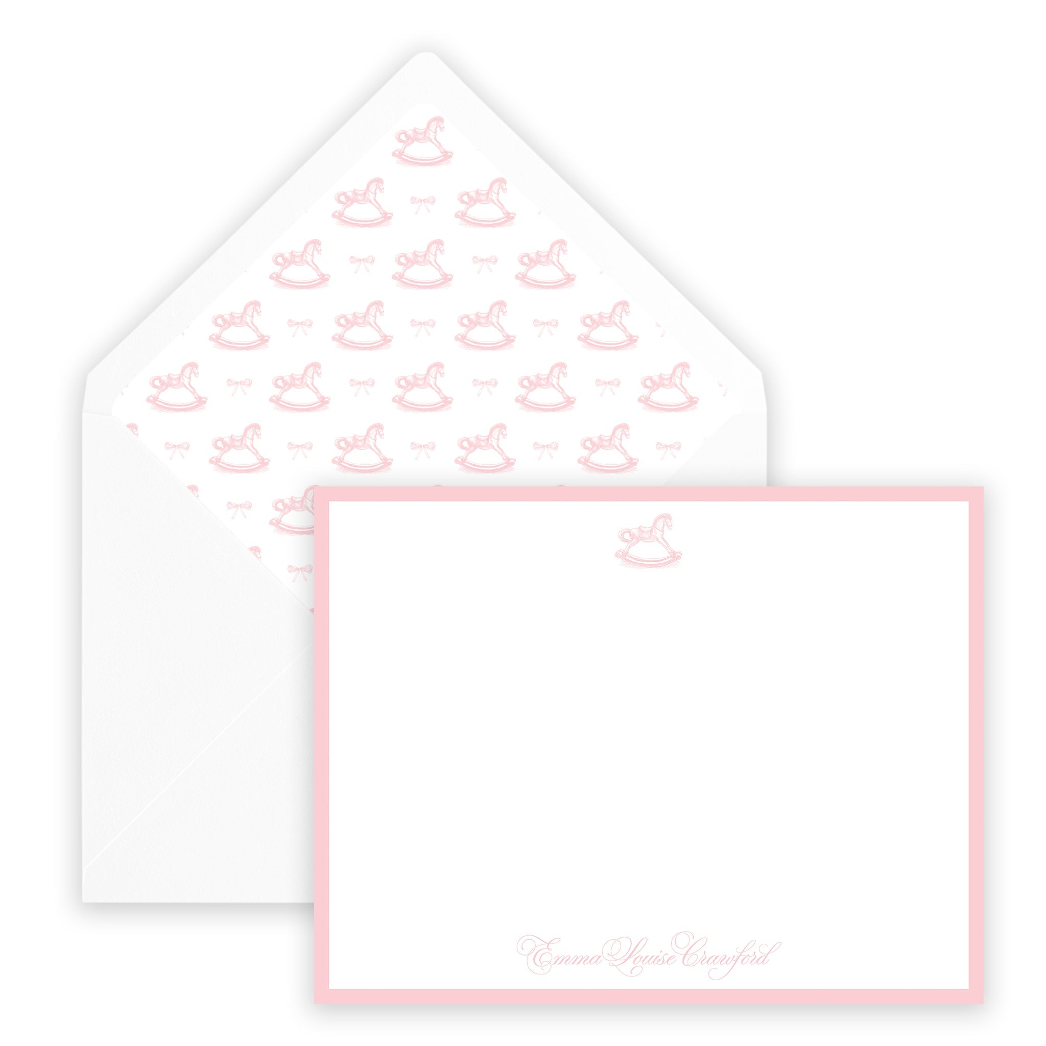 Pink Rocking Horse Notecard