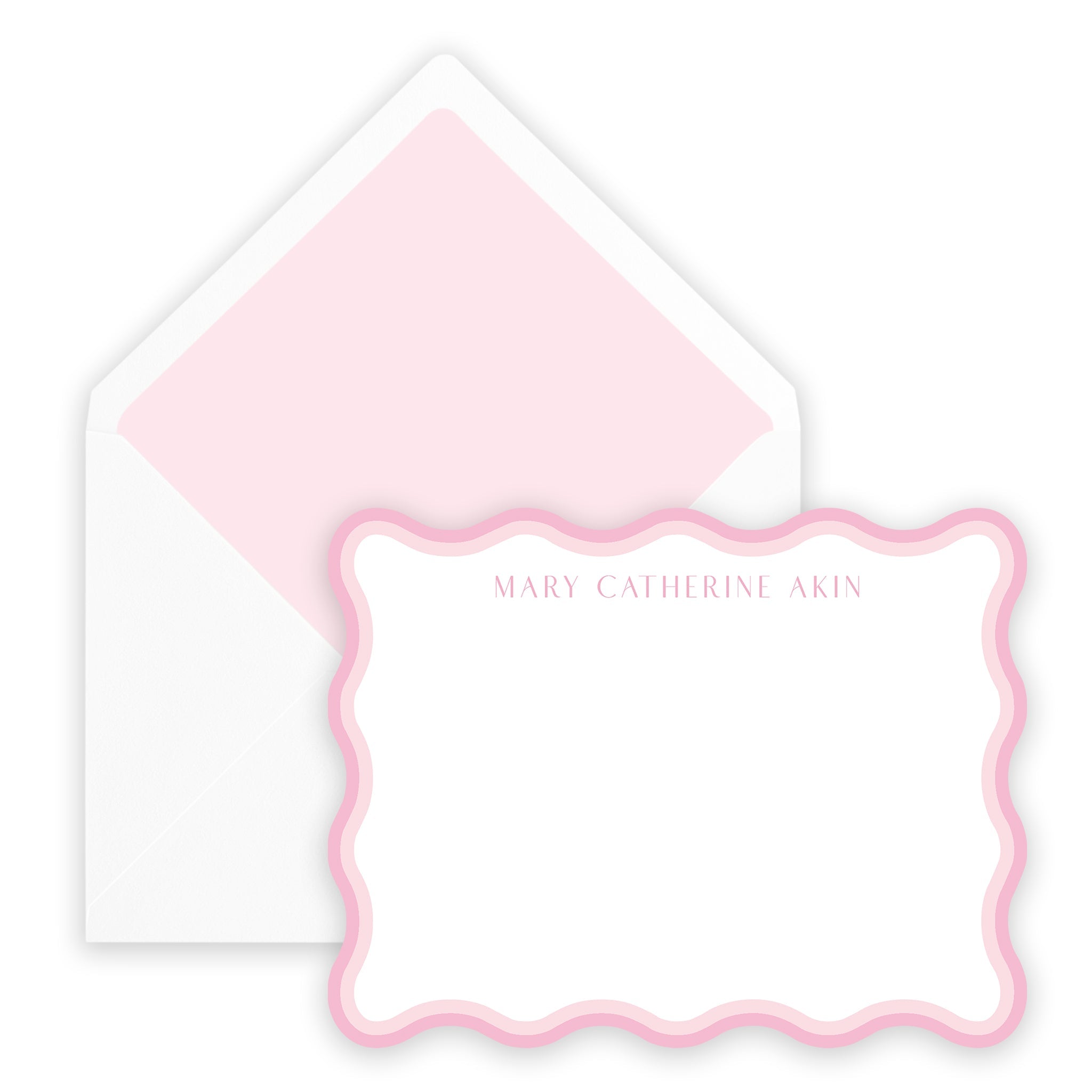 Pink Wave Notecard