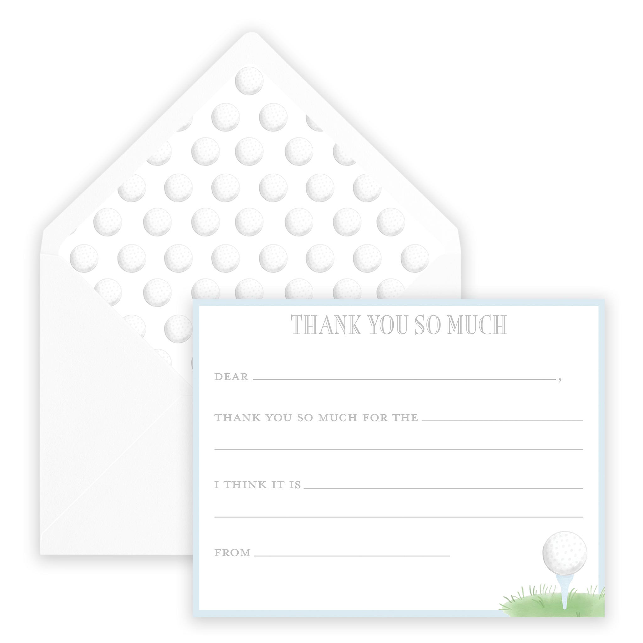 Golf Par-tee Fill-in Thank You Note