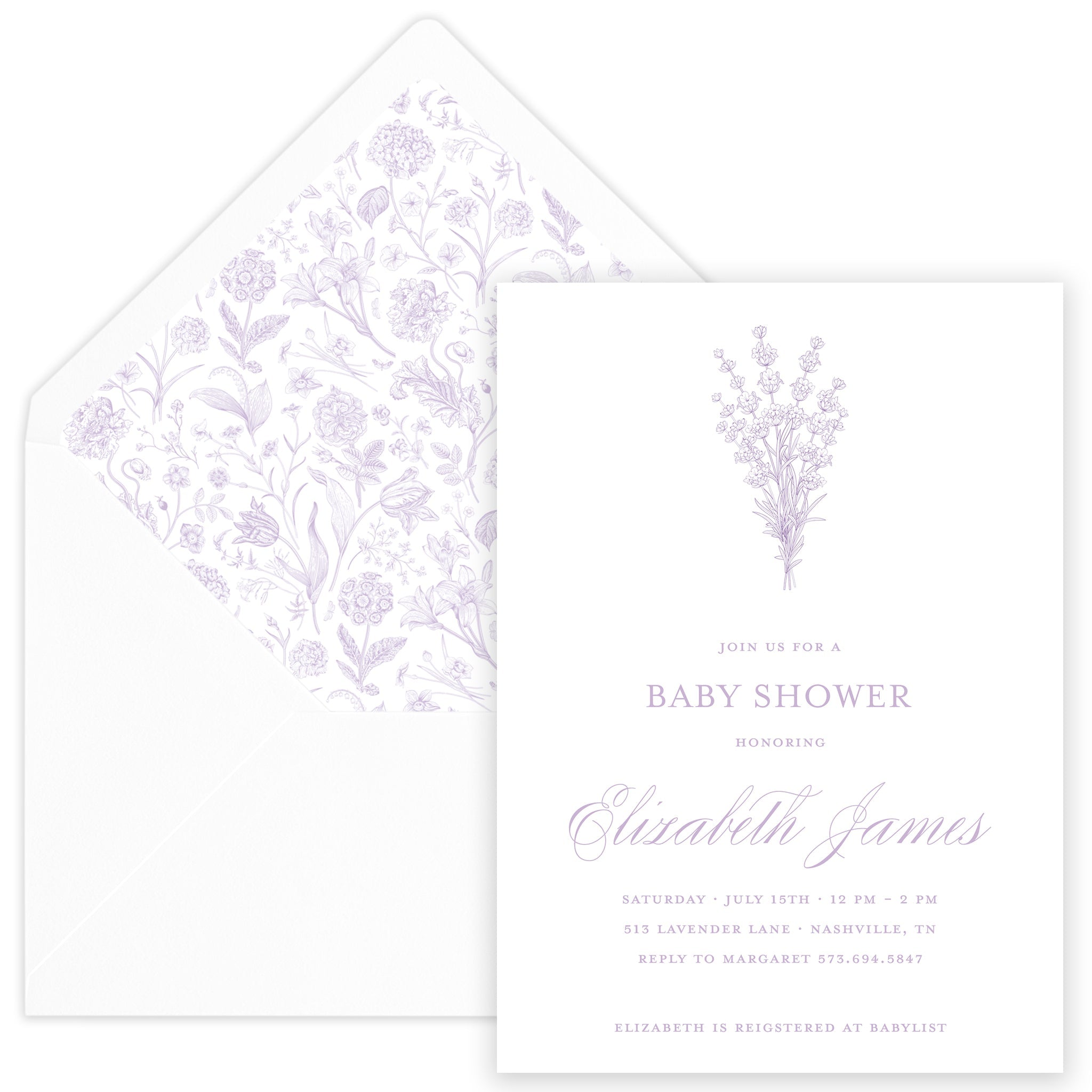Lavender Fields Party Invitation