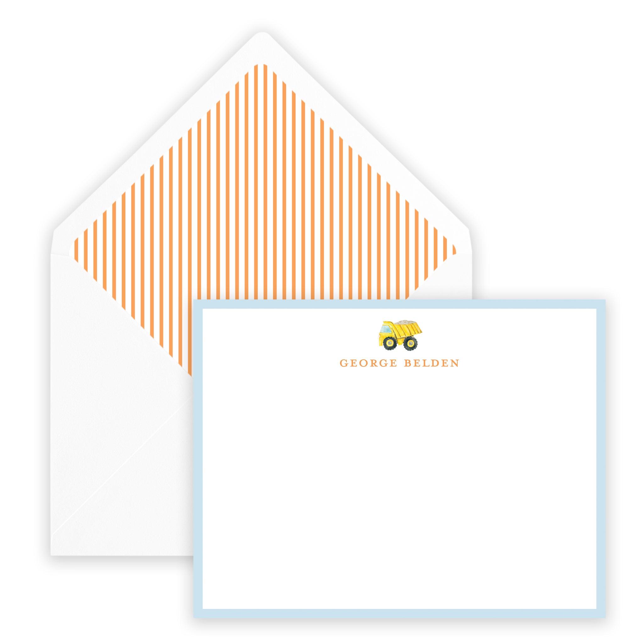 Construction Border Notecard