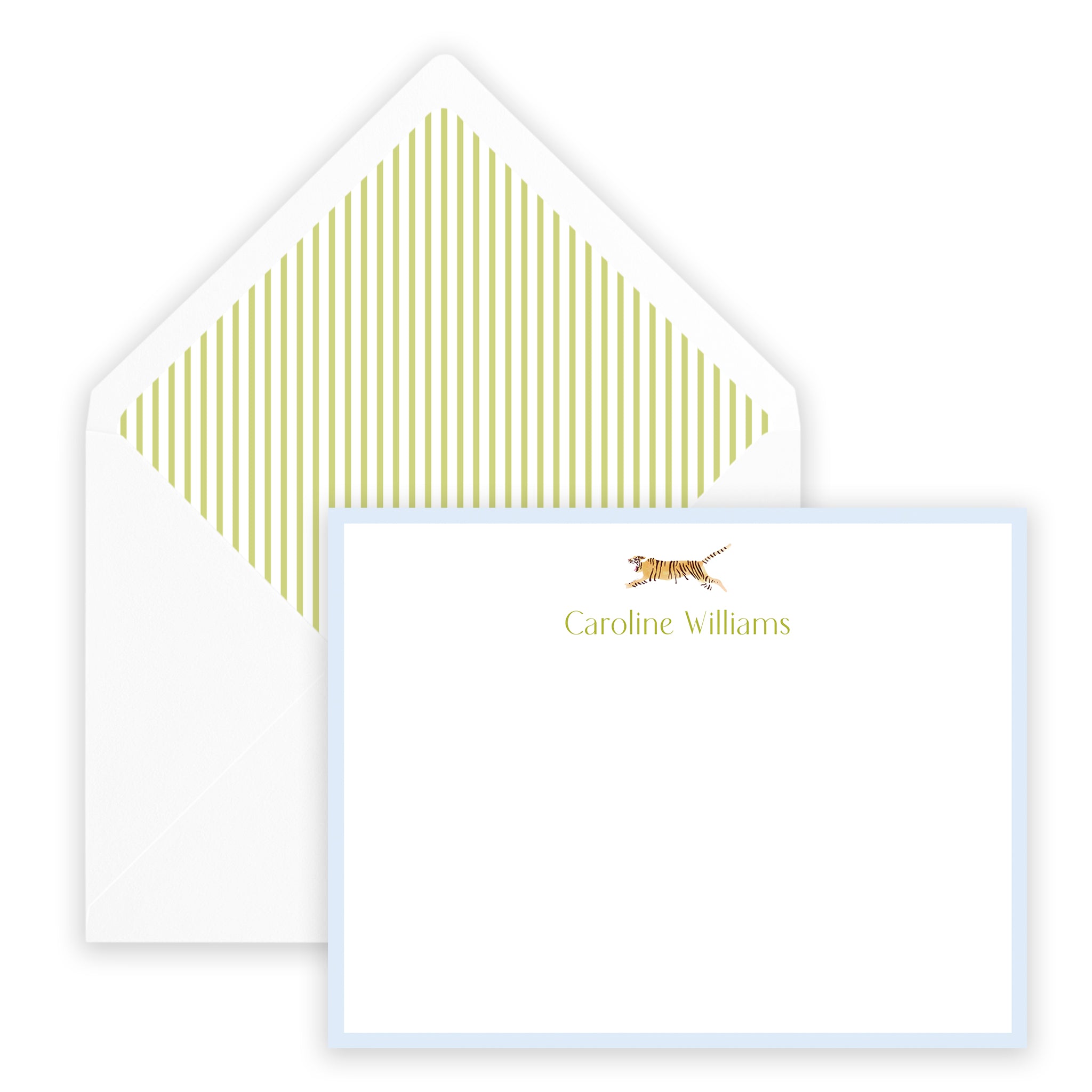 Leaping Tiger Notecard