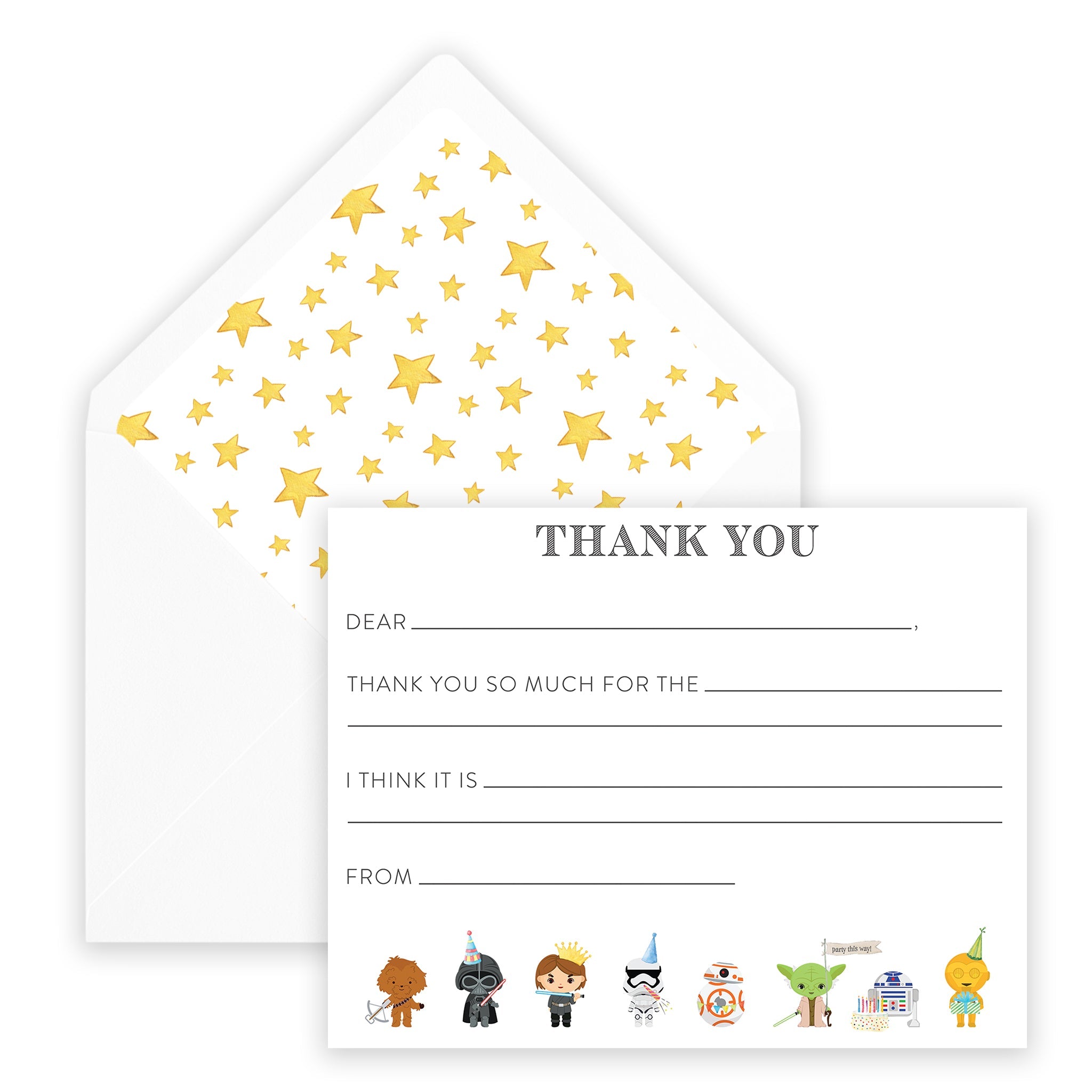 Young Jedi Fill-in Thank You Note