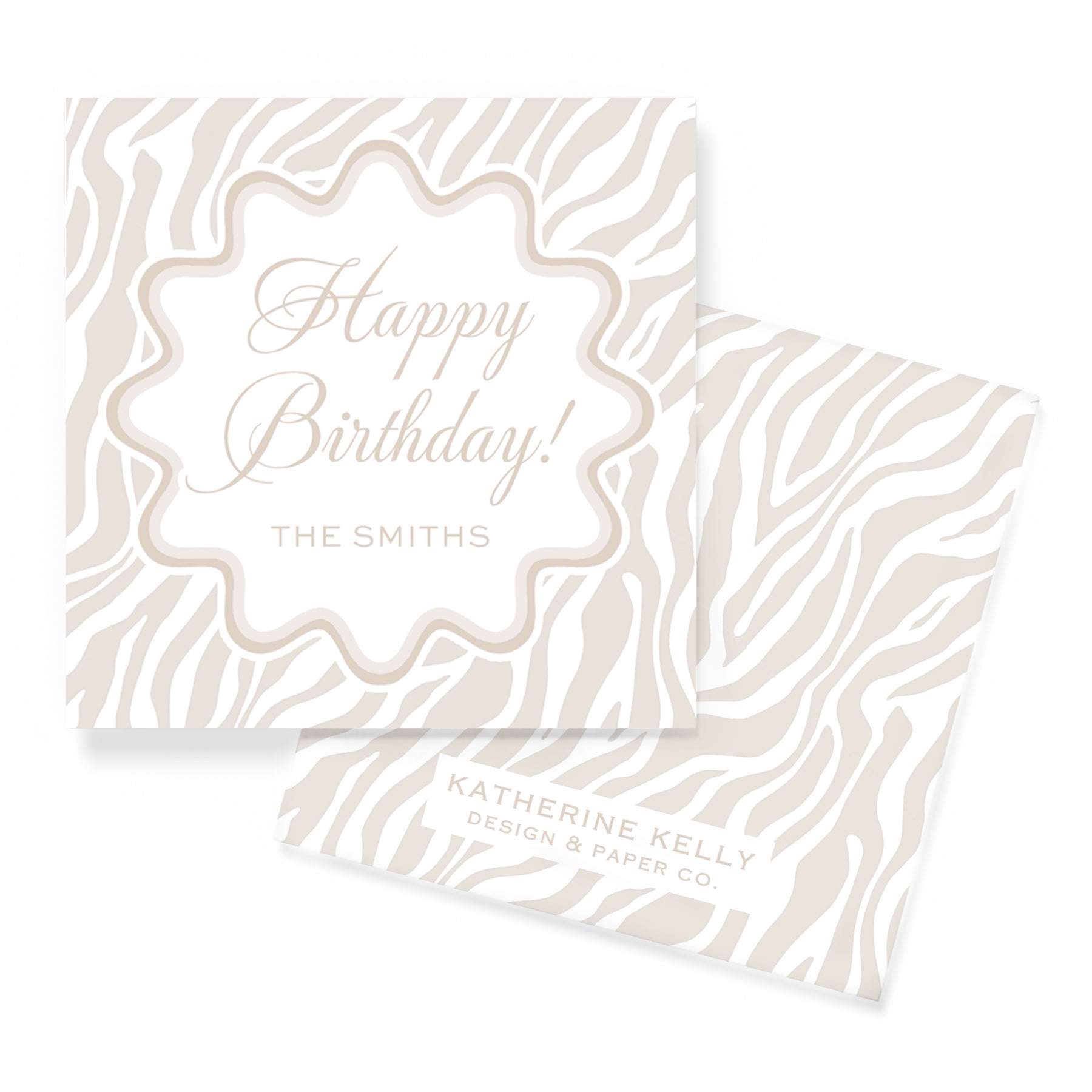 Taupe Zebra Enclosure Card