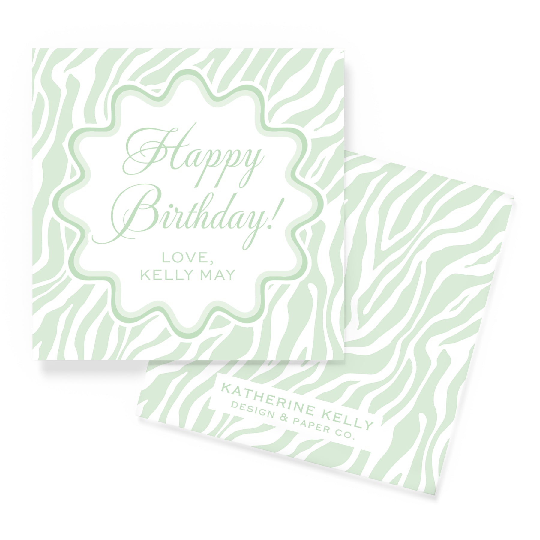 Sage Zebra Enclosure Card