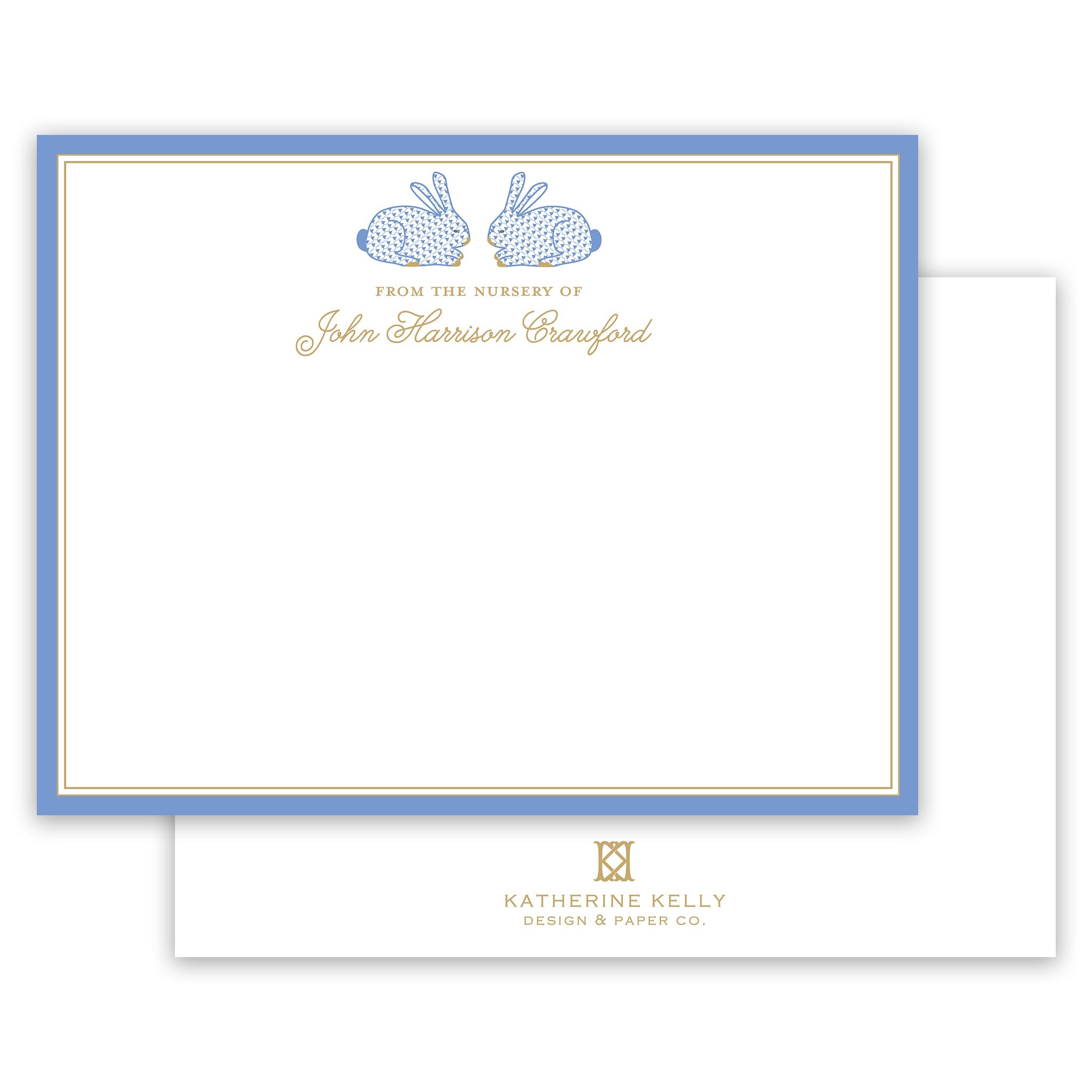 Blue Bunny Notecard