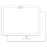 Classic Sage Monogram Notecard