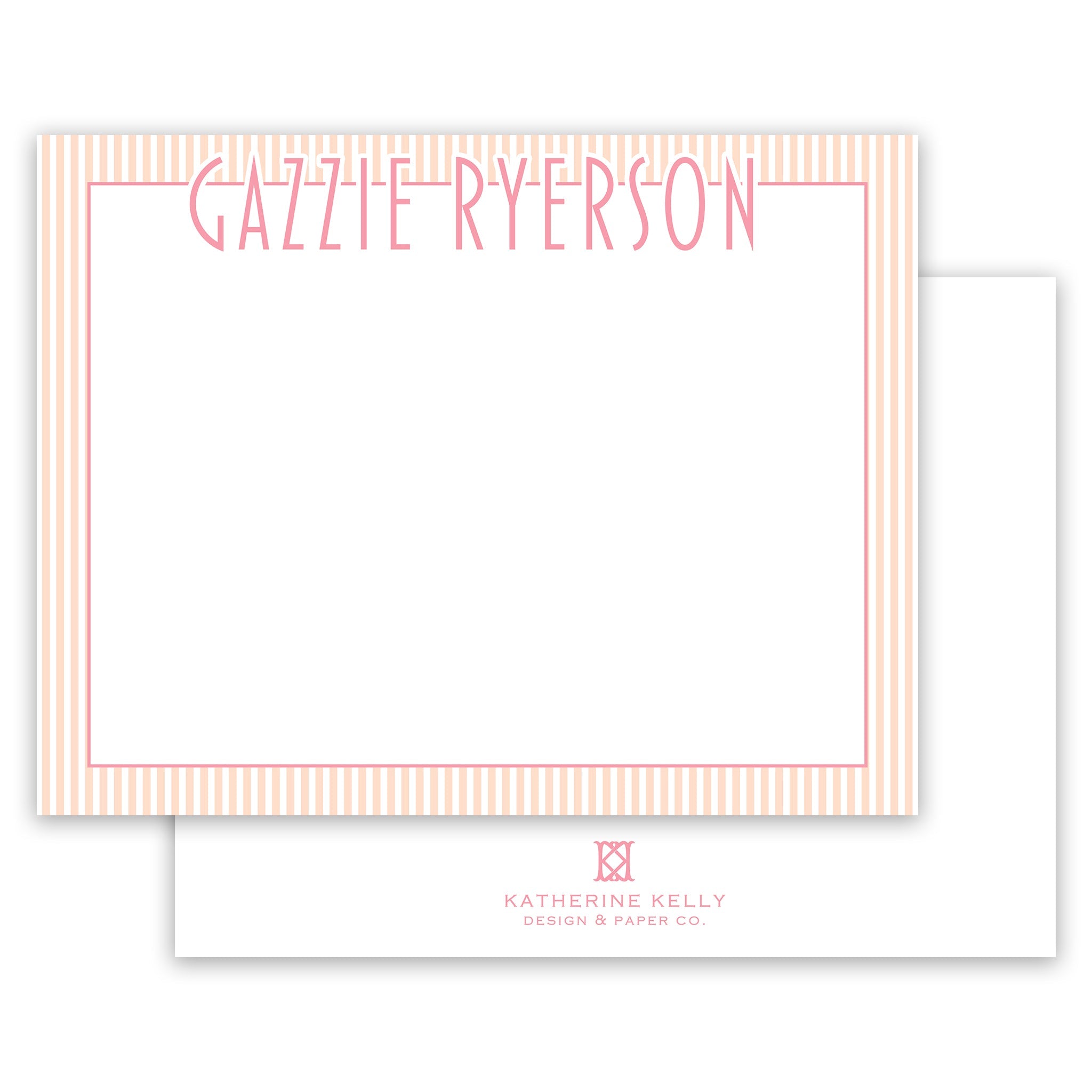 Modern Pinstripe Notecard