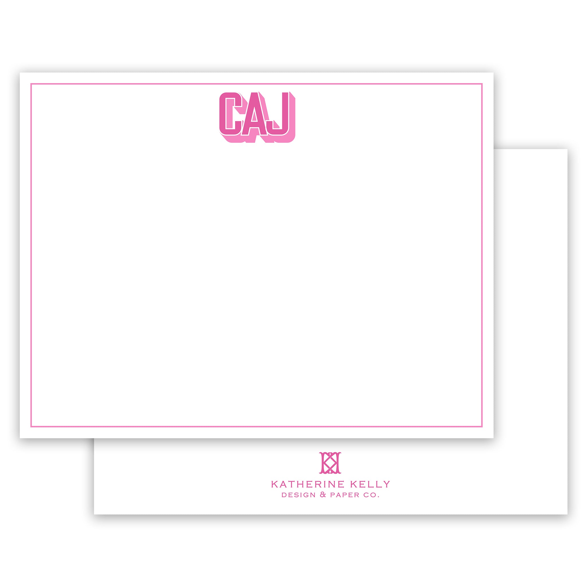 Shadow Monogram Notecard