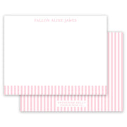Pink Classic Stripe Notecard