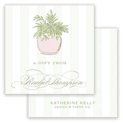 Pink Potted Trellis Enclosure Card