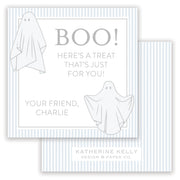 Blue Spooky Ghost Halloween Card