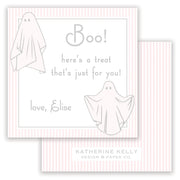 Pink Spooky Ghost Halloween Card