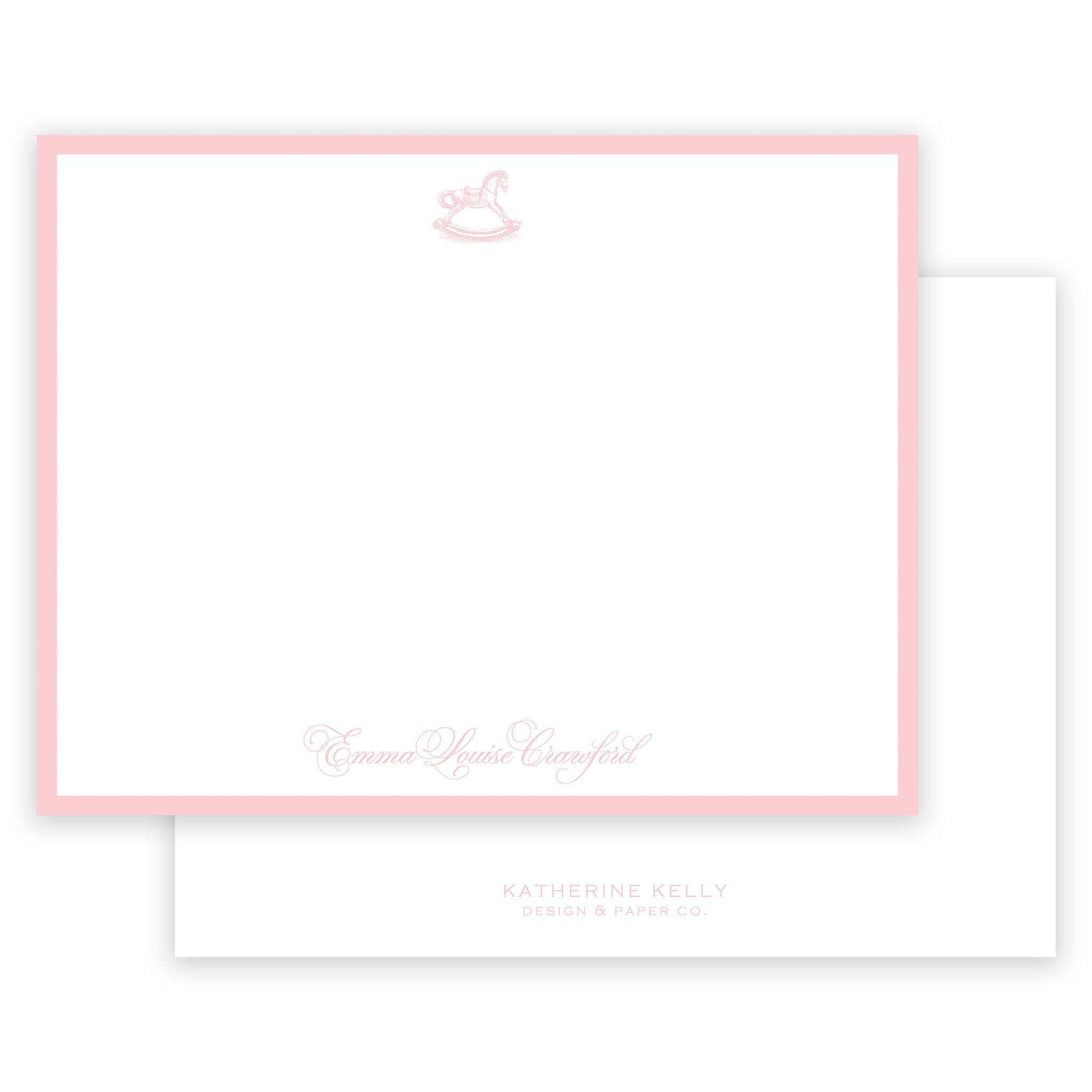Pink Rocking Horse Notecard