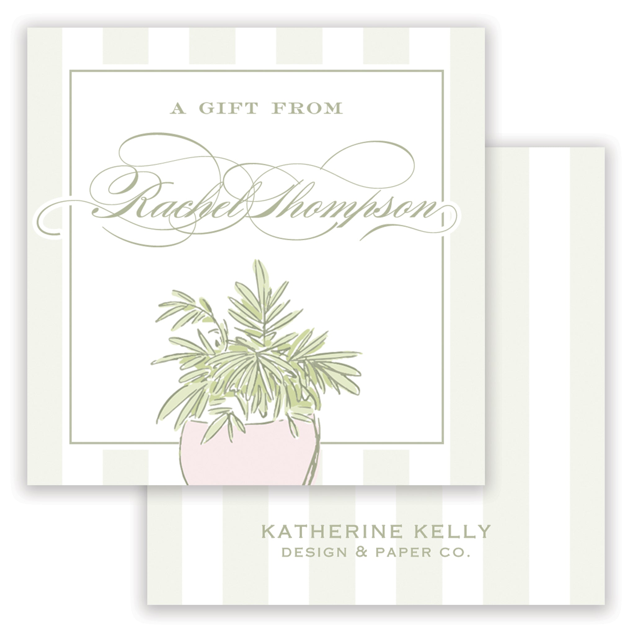 Pink Trellis Enclosure Card