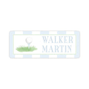 Blue Golf Vinyl School Labels