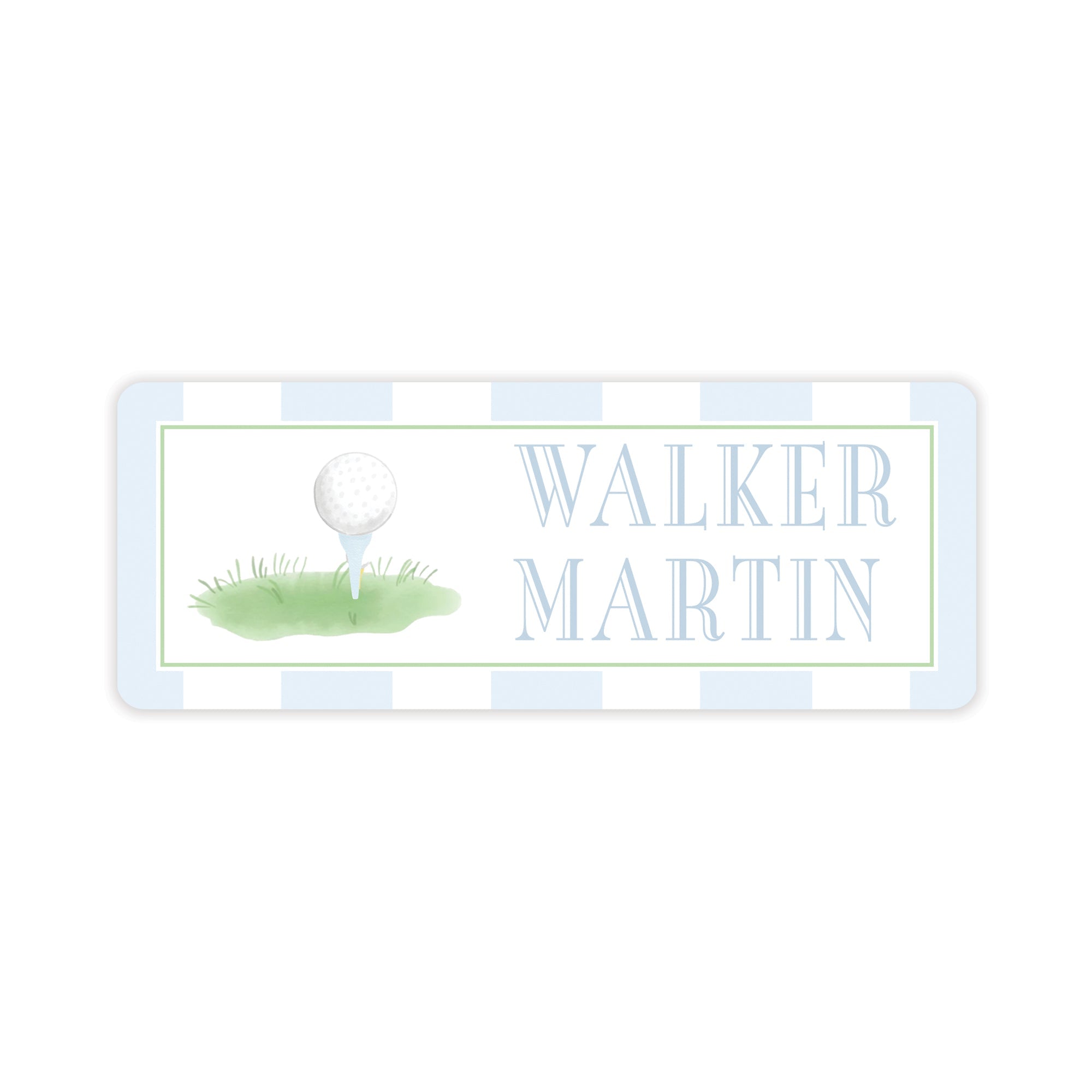 Blue Golf Vinyl School Labels