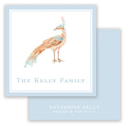 Watercolor Peacock Enclosure Card