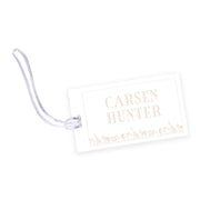 Taupe Safari Laminated Bag Tag
