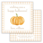 Orange Pumpkin Halloween Card