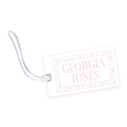 Pink Hot Air Balloon Laminated Bag Tag