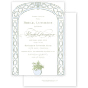 Blue Trellis Party Invitation