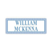 Navy Stripe Vinyl School Labels