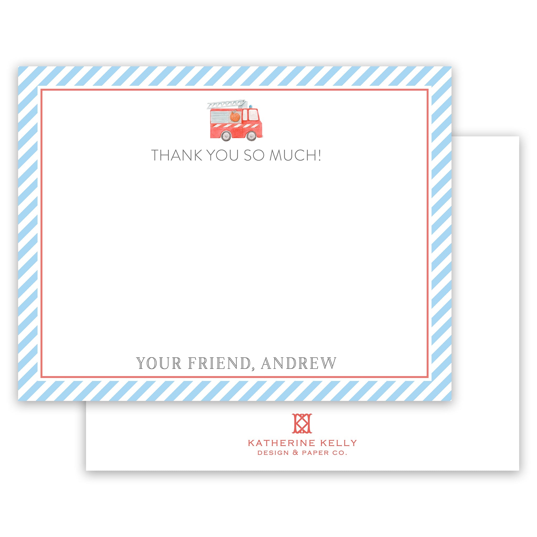Fire Truck Notecard