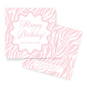 Pink Zebra Enclosure Card