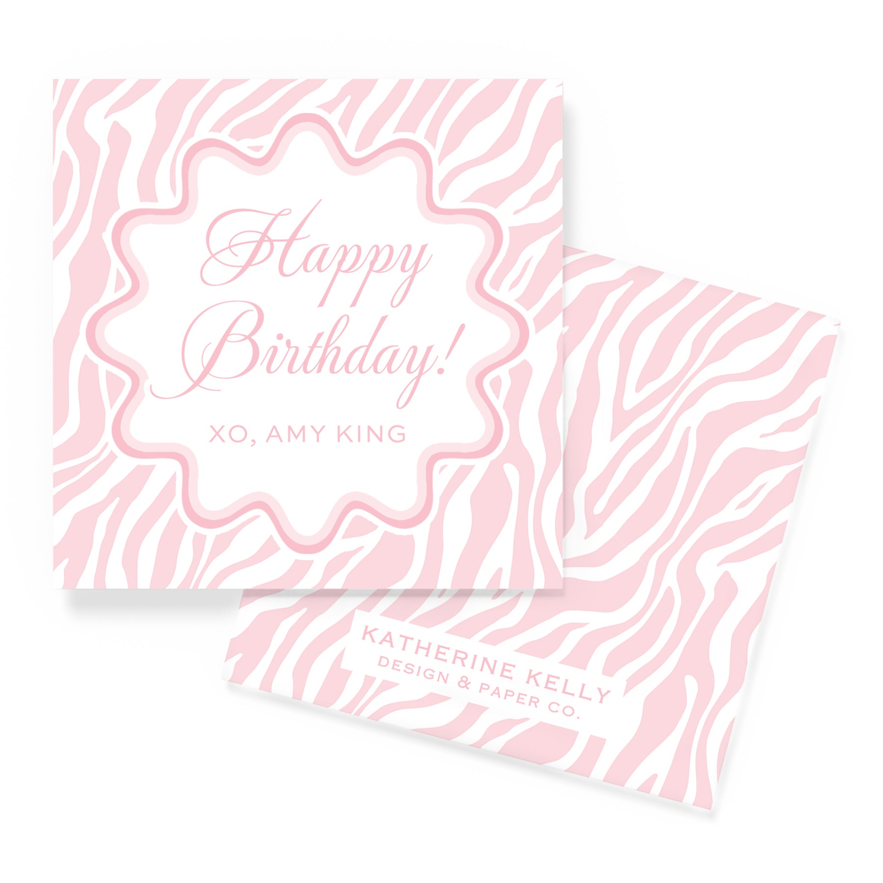 Pink Zebra Enclosure Card