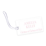 Pink Safari Laminated Bag Tag