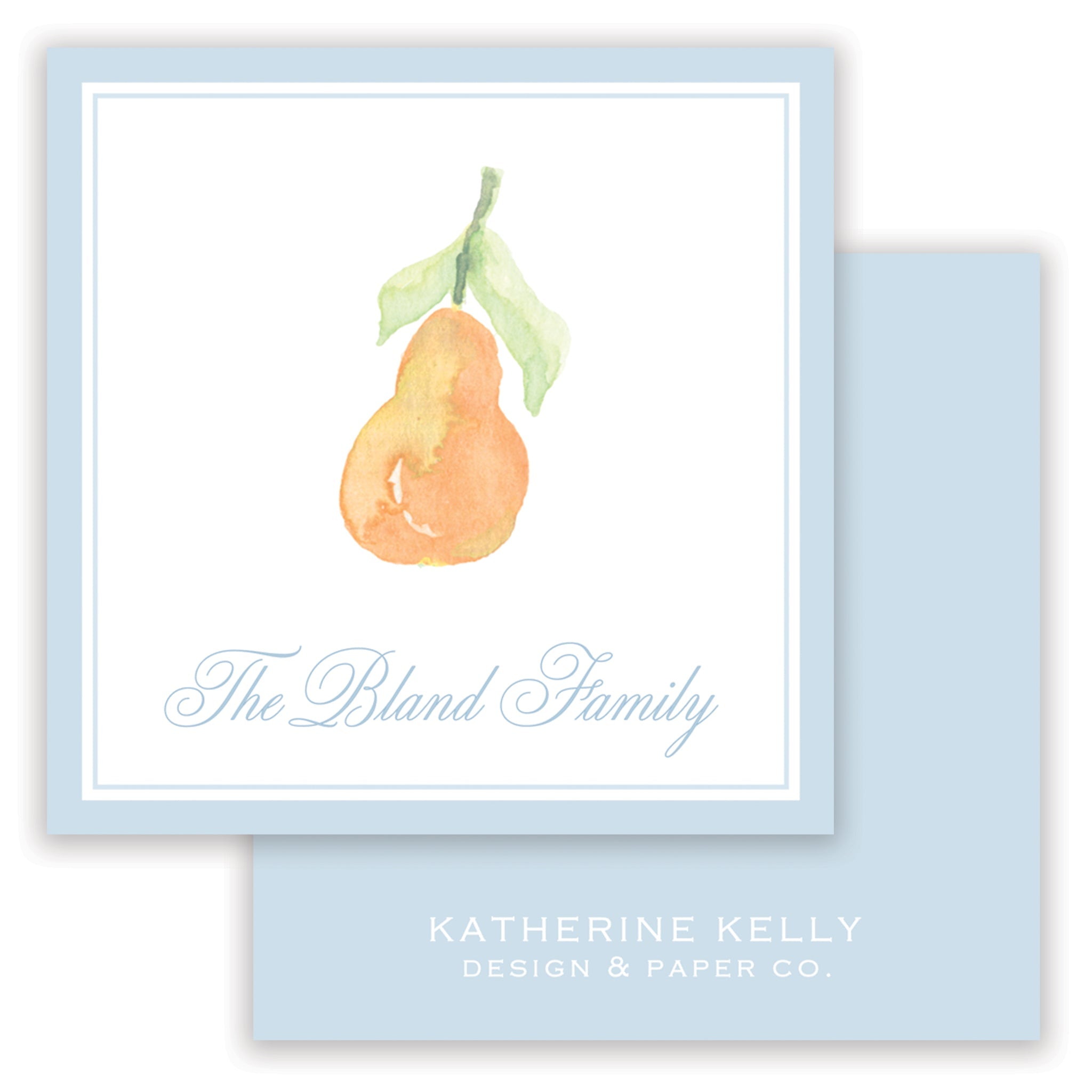 Watercolor Pear Enclosure Card