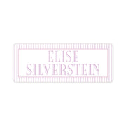 Purple Stripe Vinyl School Labels