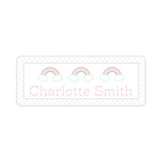 Rainbow Vinyl School Labels