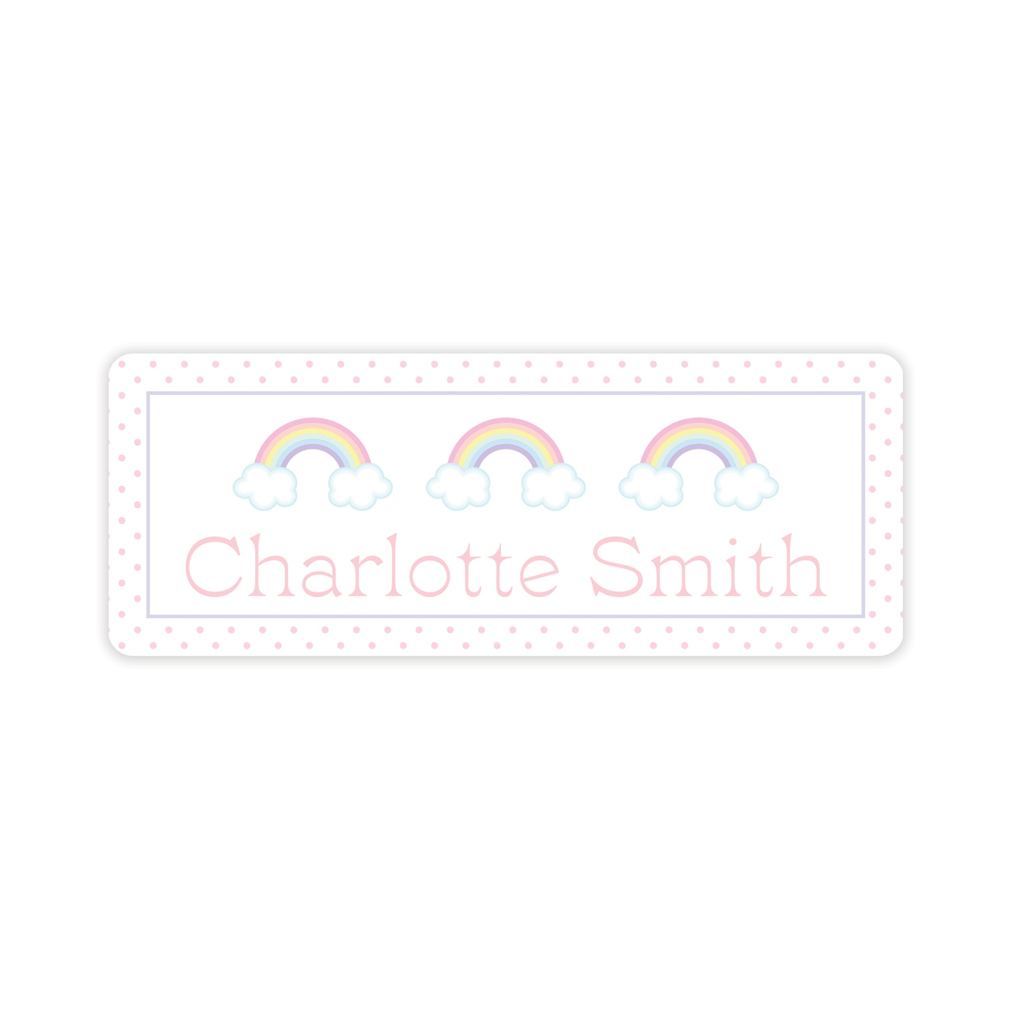 Rainbow Vinyl School Labels