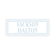 Blue Stripe Vinyl School Labels