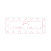 Bows Vinyl School Labels