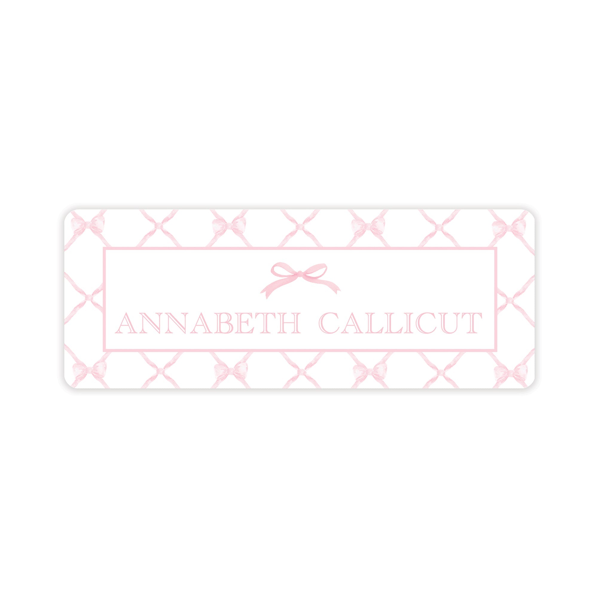 Bows Vinyl School Labels