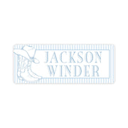 Cowboy Vinyl School Labels